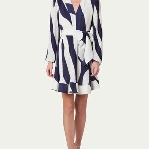 Like new Milly liv zebra plated dress navy